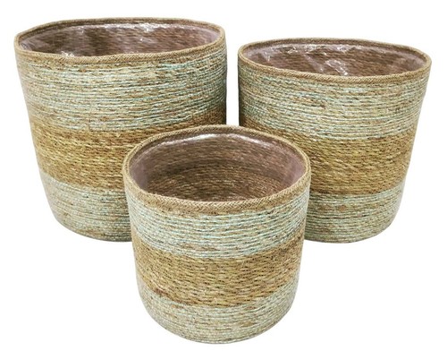 Sage stripe seagrass - sage,